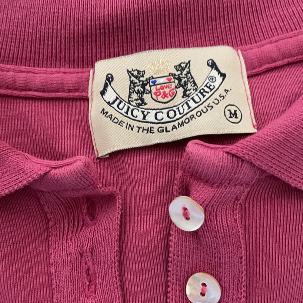 Juicy Couture Girl’s Long Sleeve Polo Size M - Picture 6 of 6